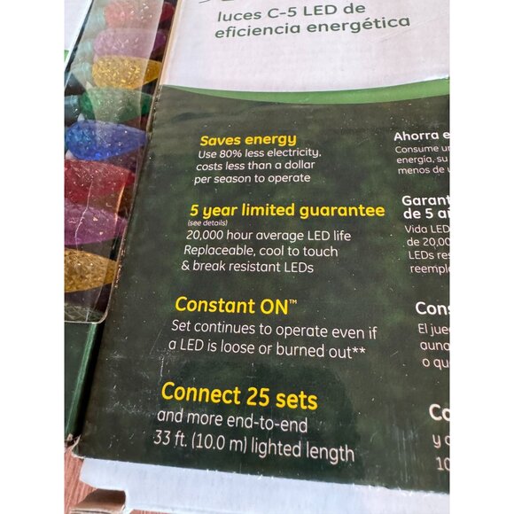 ✨ 2 Boxes of GE LED C-5 Multicolor Lights – 100 Count Each! ✨ - Picture 5 of 6